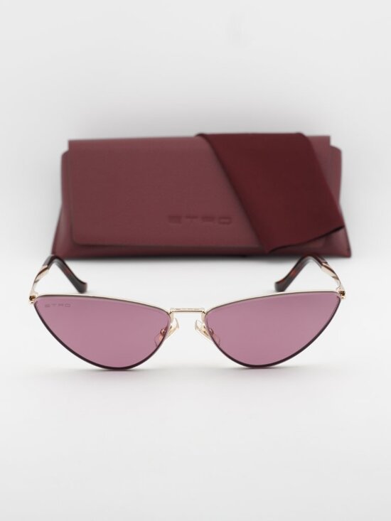 ETRO 0035/S 0000 W9 Cat Eye Sunglasses - Gold / Red main image 9